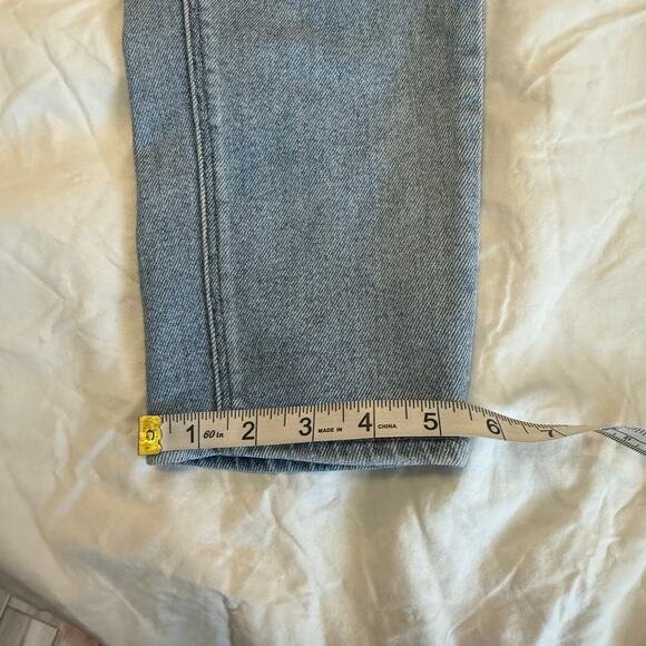 American Eagle Curvy Mom Jeans 00 Light Wash High Rise Denim - Picture 10 of 16